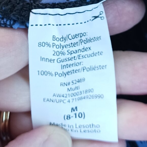 #52 3/$18 - NWT Athletic Works Blue/Black Leggings Size M - Picture 6 of 7